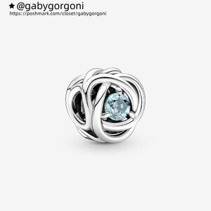 Pandora March Sea Aqua Blue Eternity Circle Charm